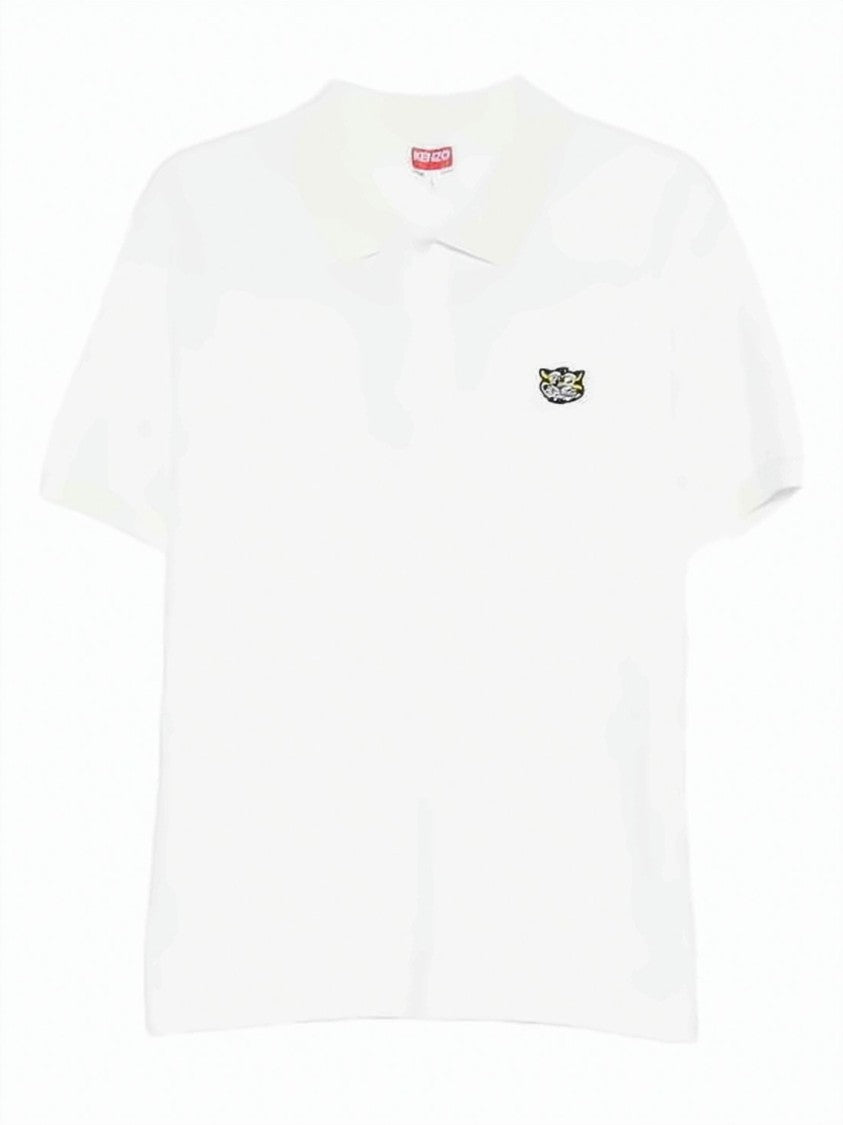 Kenzo Short-Sleeve Polo Shirt With Embroidered Emblem