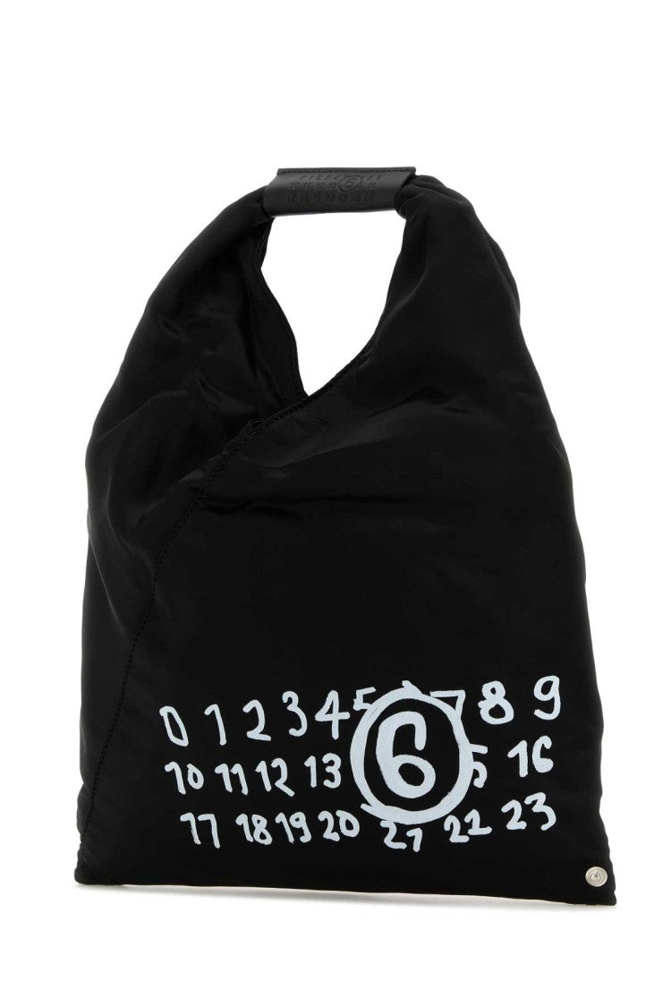 Mm6 By Maison Margiela Black Rayon Small Japanese Handbag