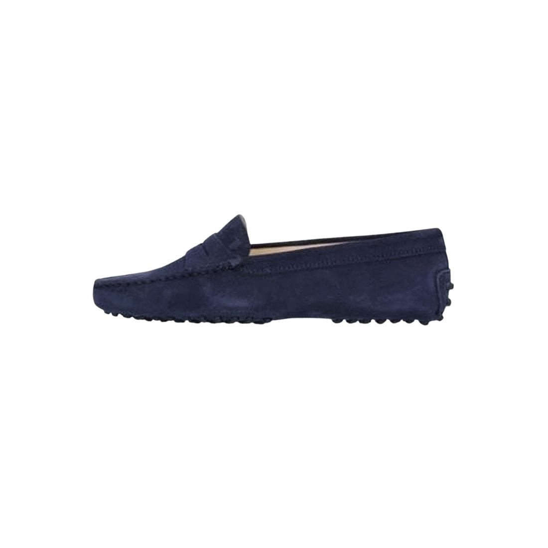 Tod's Suede Loafer With Penny Strap And Hand-Stitched Details