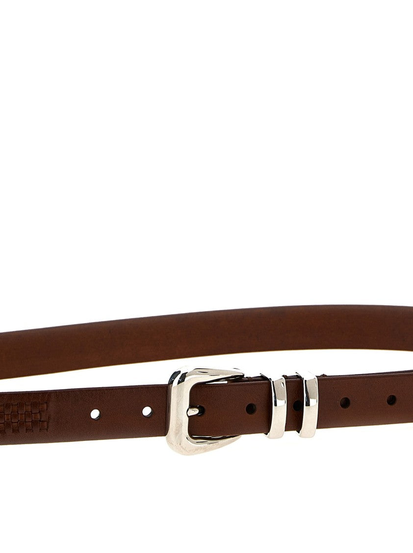 Brunello Cucinelli Textured Leather Belt