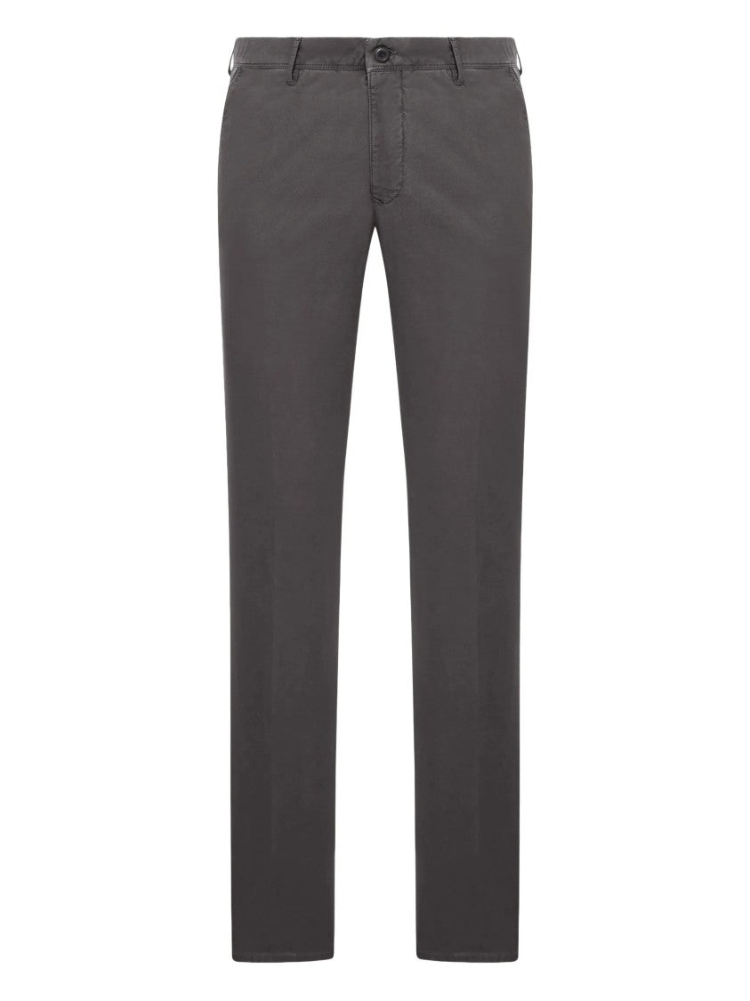 Incotex Black Straight-Leg Structured Fabric Trousers
