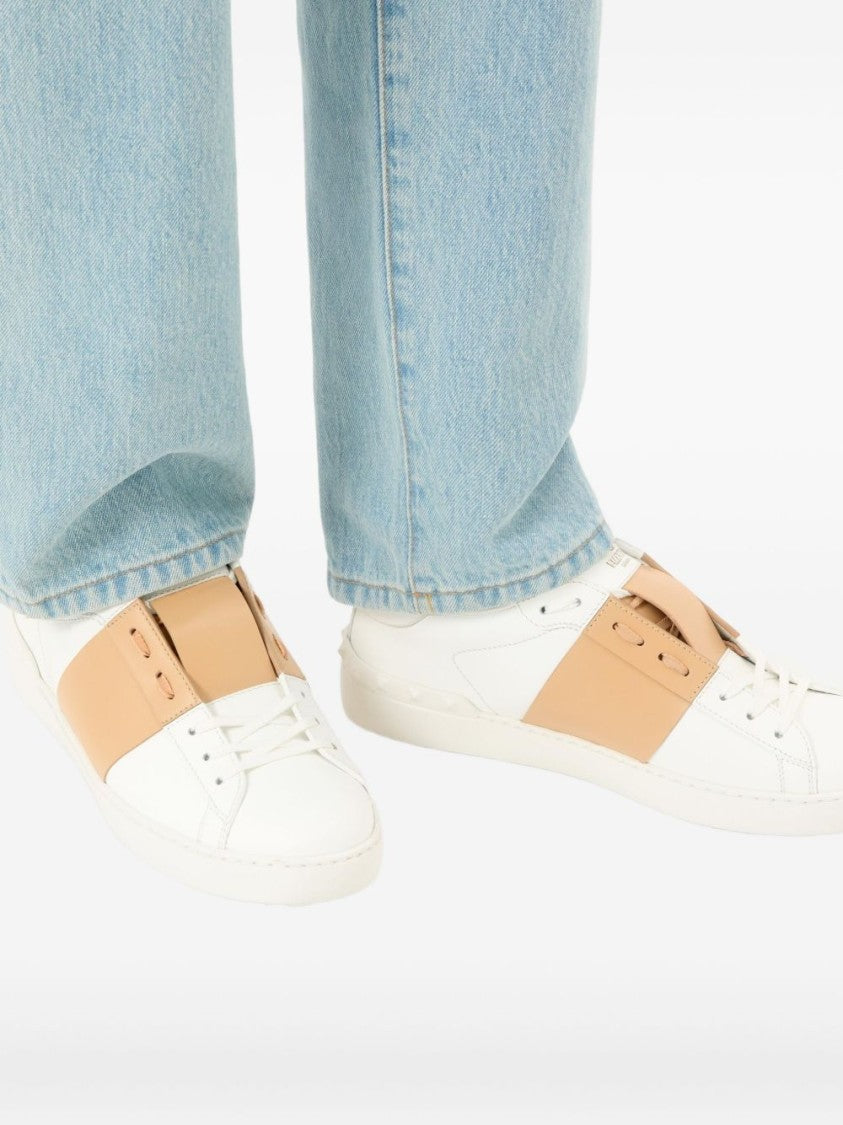 Valentino Garavani White Leather Flat Shoes