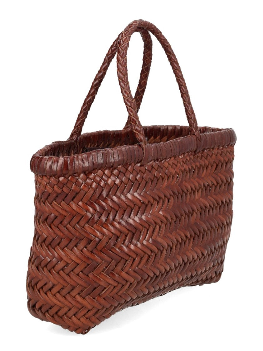 Dragon Diffusion Flat Gora Mini Rectangular Woven Basket Bag
