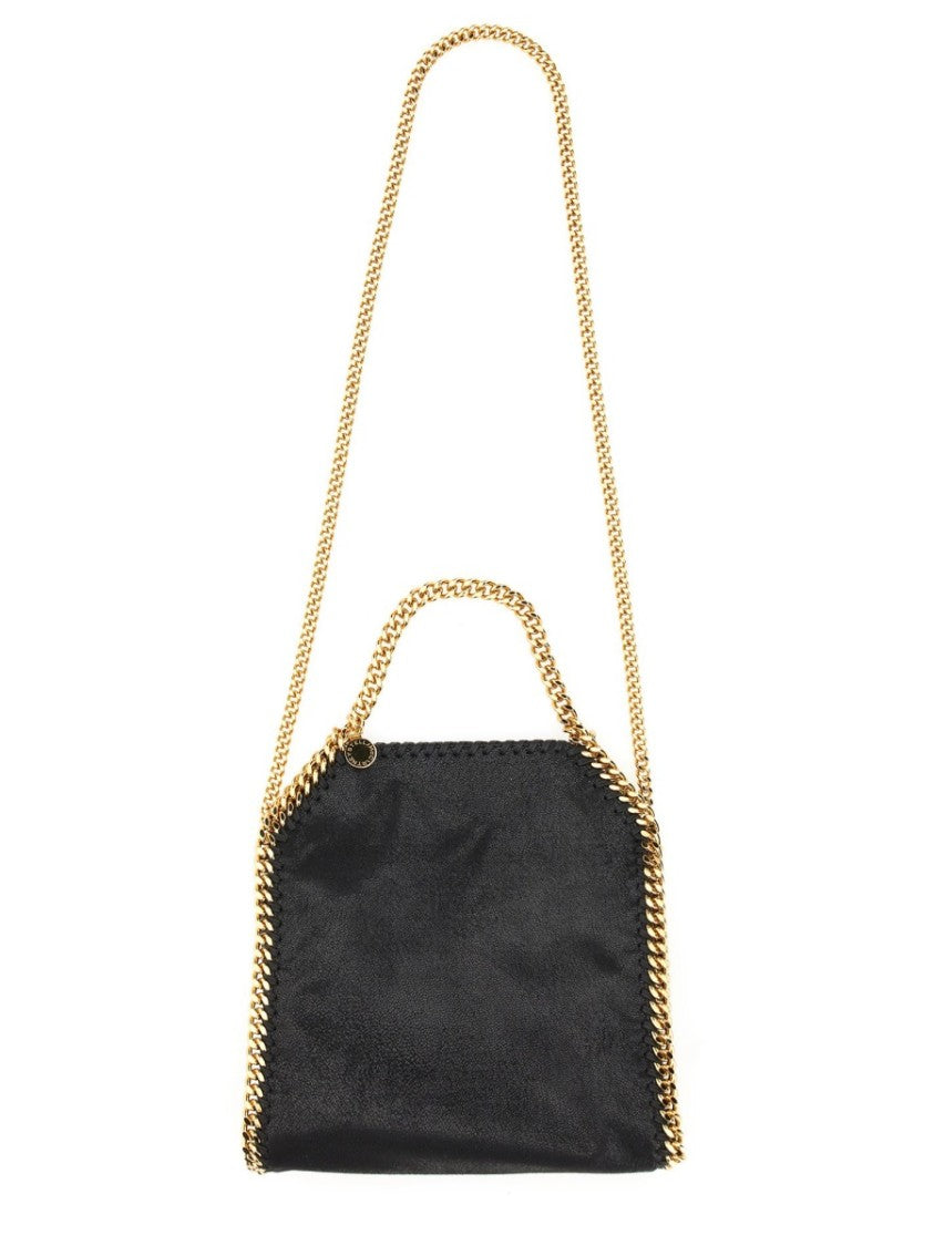 Stella Mccartney Black Vegan Leather Mini Falabella Handbag