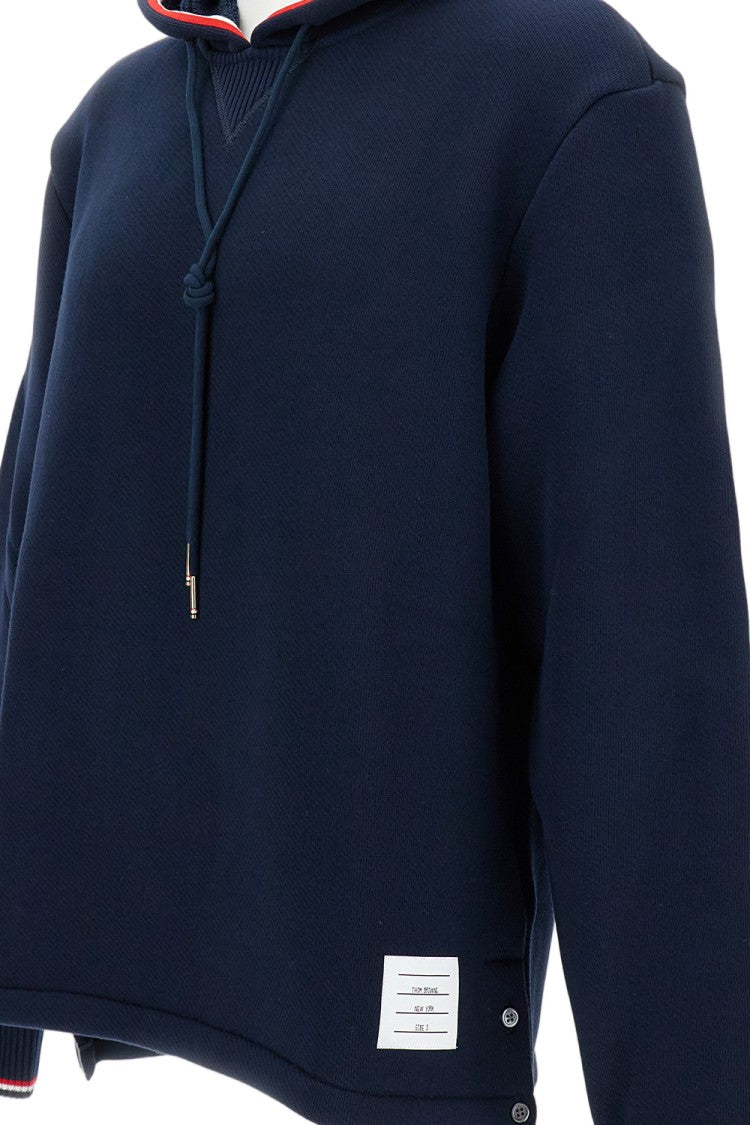 Thom Browne Oversized Hoodie With Contrasting Stripes