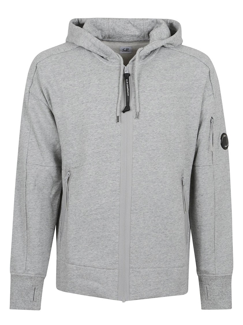 C.P. Company Grey Cotton Sweatshirt With Full Zip And Hood