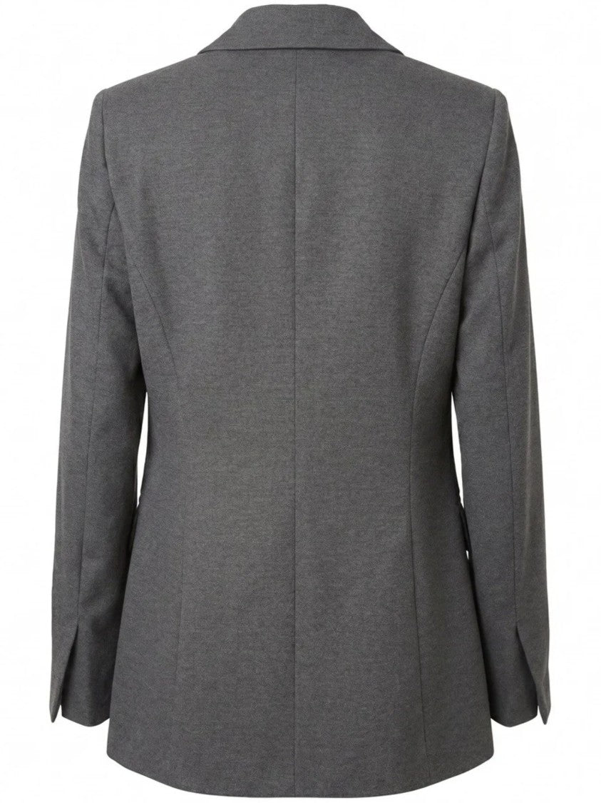 Pinko Tailored Double-Breasted Blazer With Sharp Lapels And Prominent Buttons