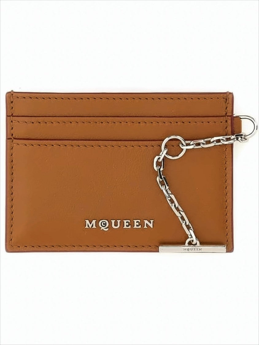 Alexander Mcqueen Rectangular Calf Leather Card Wallet
