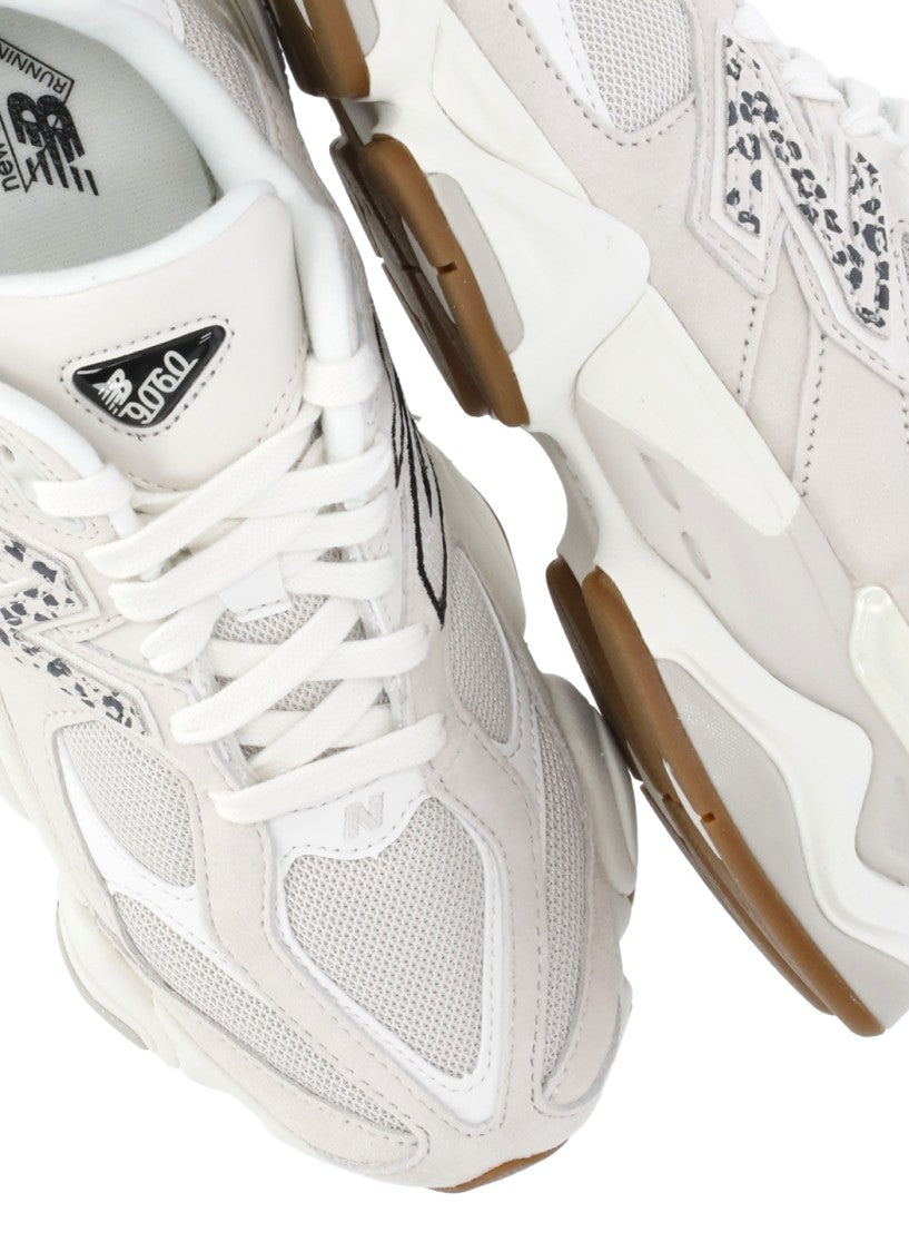 New Balance Ivory Leather Fabric Abzorb Cushioning Low-Top Sneakers