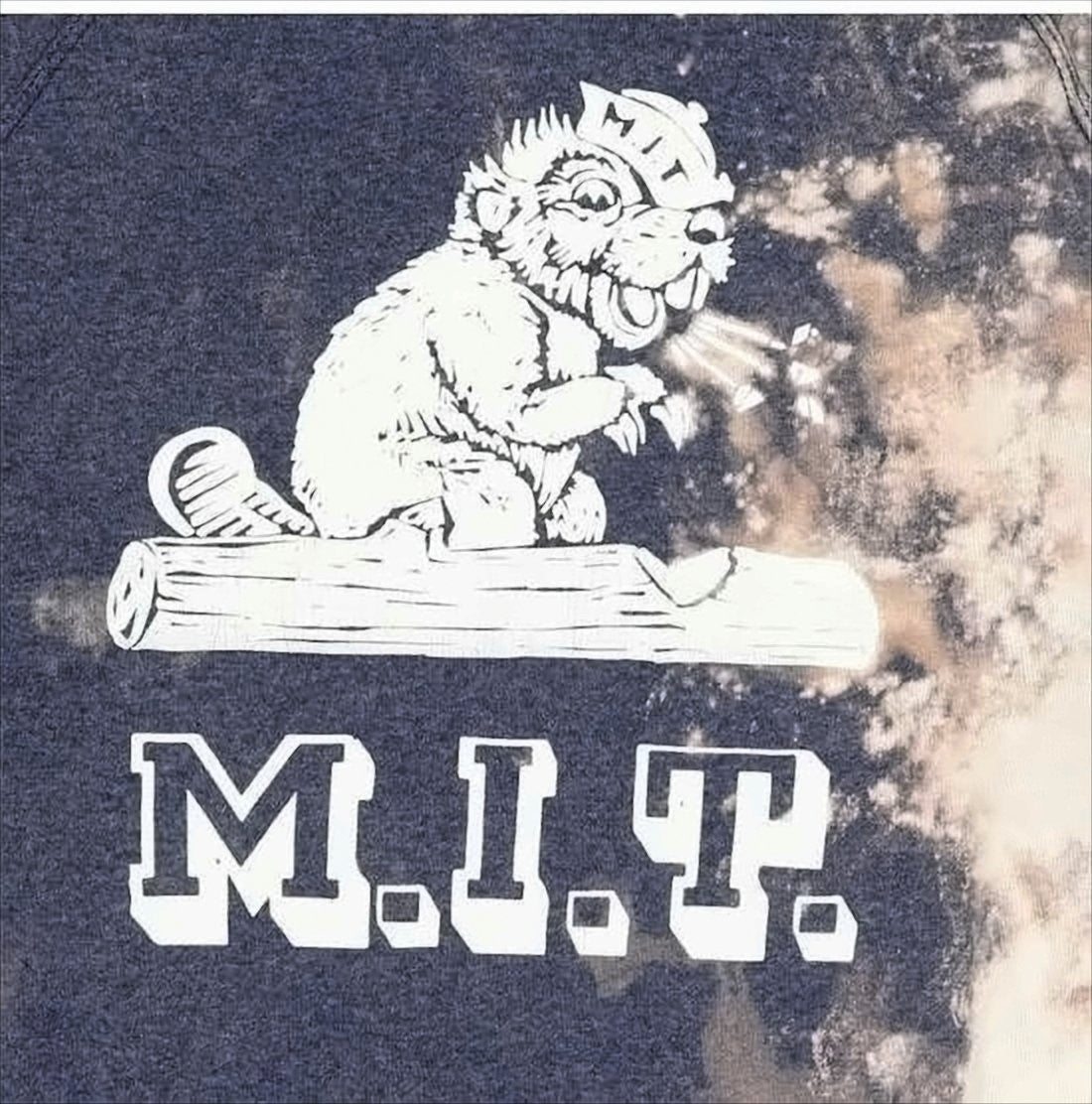 Wild Donkey Bleached Tie-Dye Long-Sleeve Sweatshirt With Graphic Detail