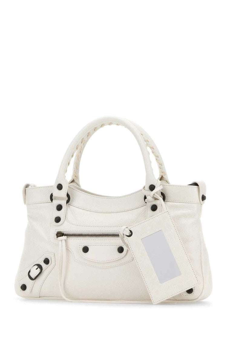 Balenciaga White Leather Le City First Handbag