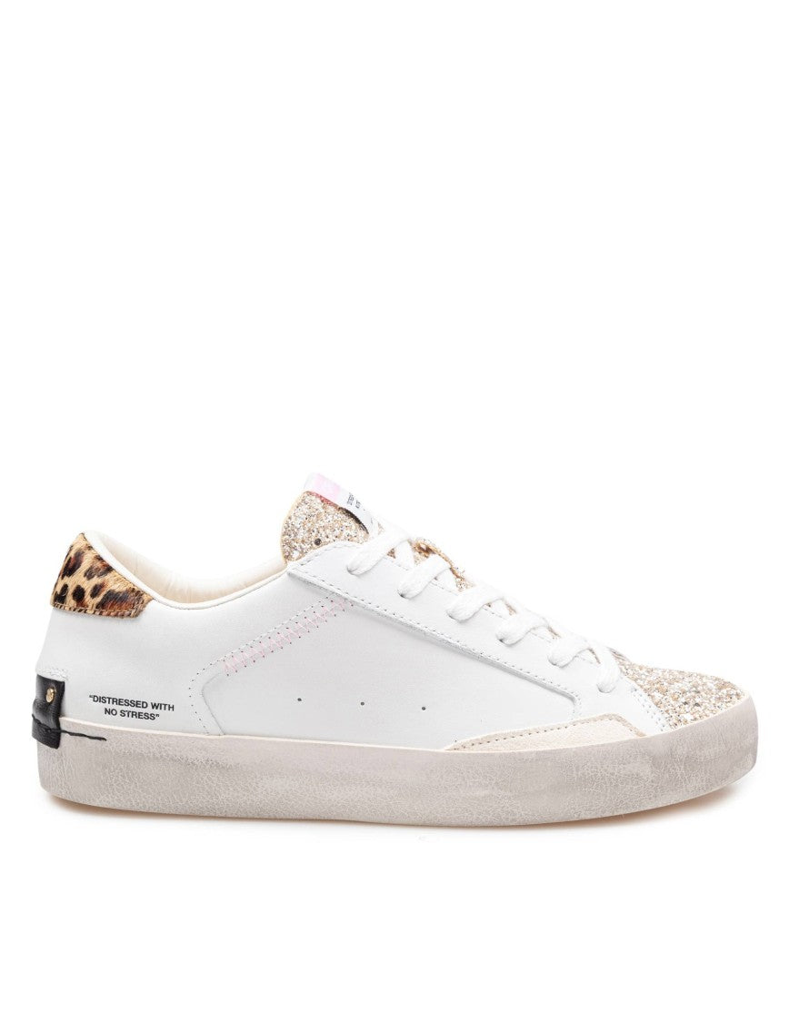 Crime London Crime Distressed Sneakers In Leather