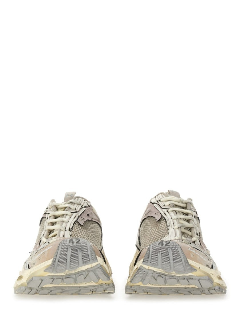 Balenciaga Layered Neutral Toned Sneakers With Chunky Sole
