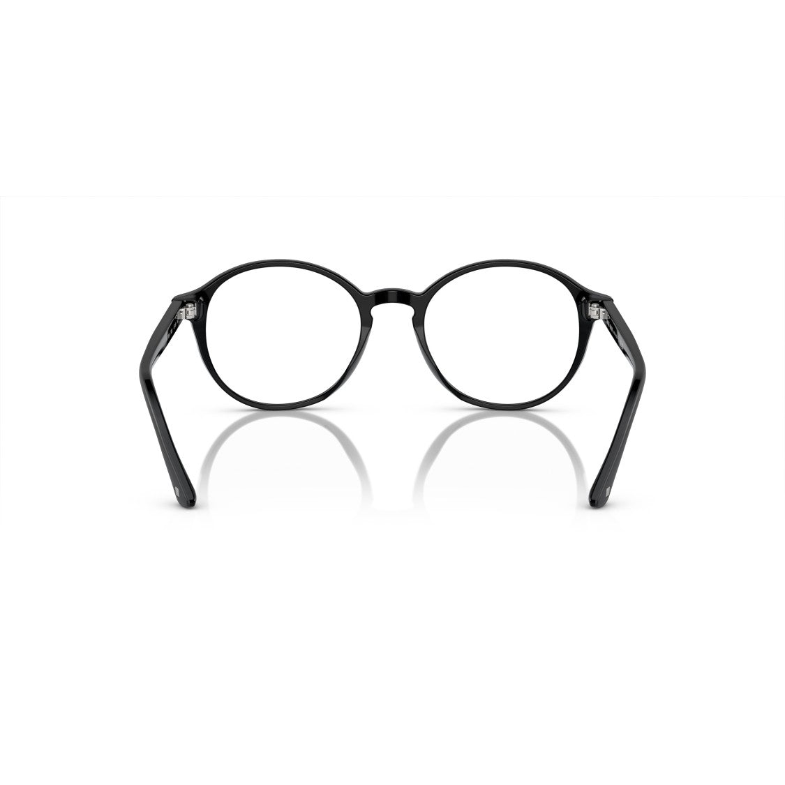 Giorgio Armani 0Ar7004 Classic Round Frame Eyeglasses With Polished Black Finish
