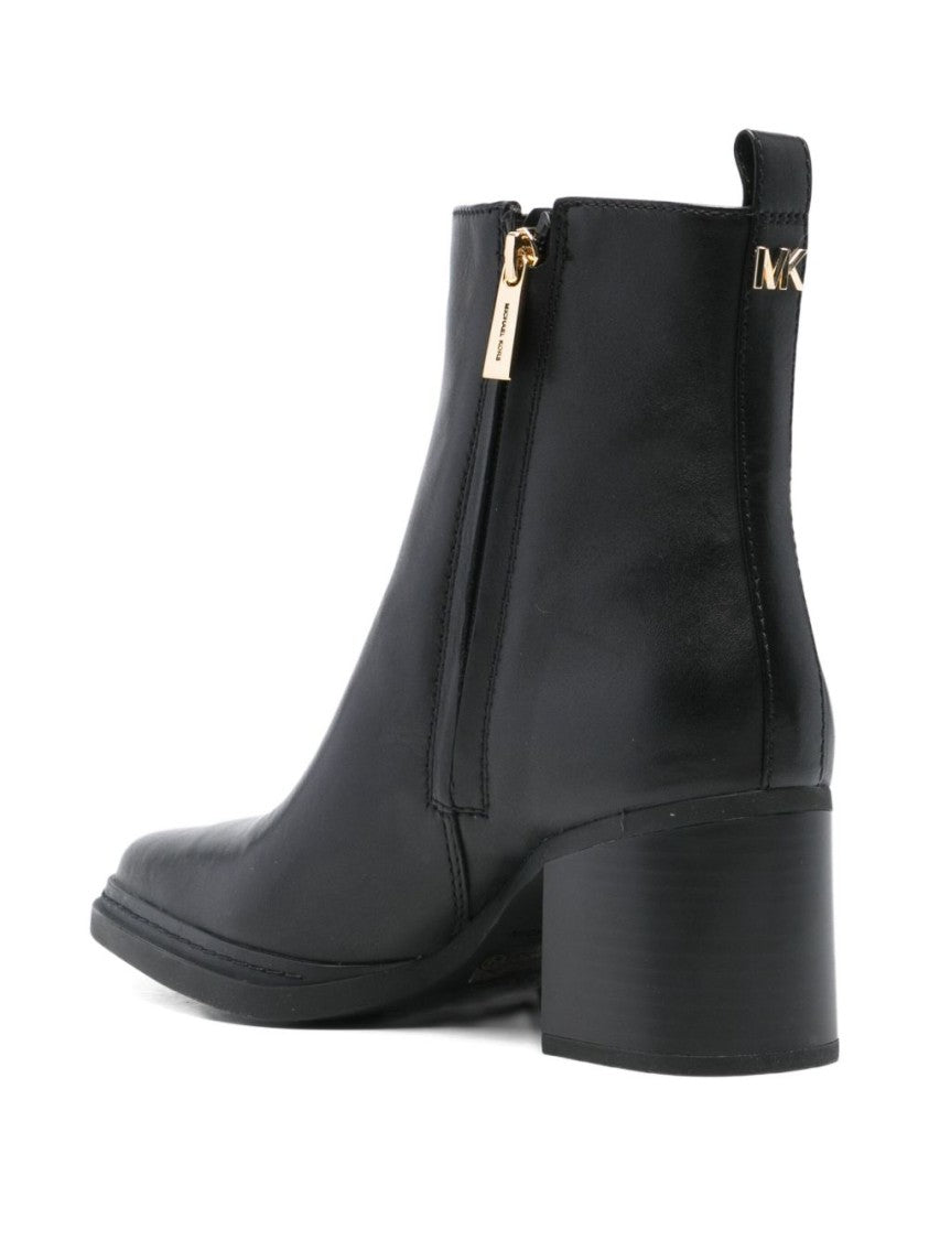 Michael Kors Pointed Toe Ankle Boots With Block Heel