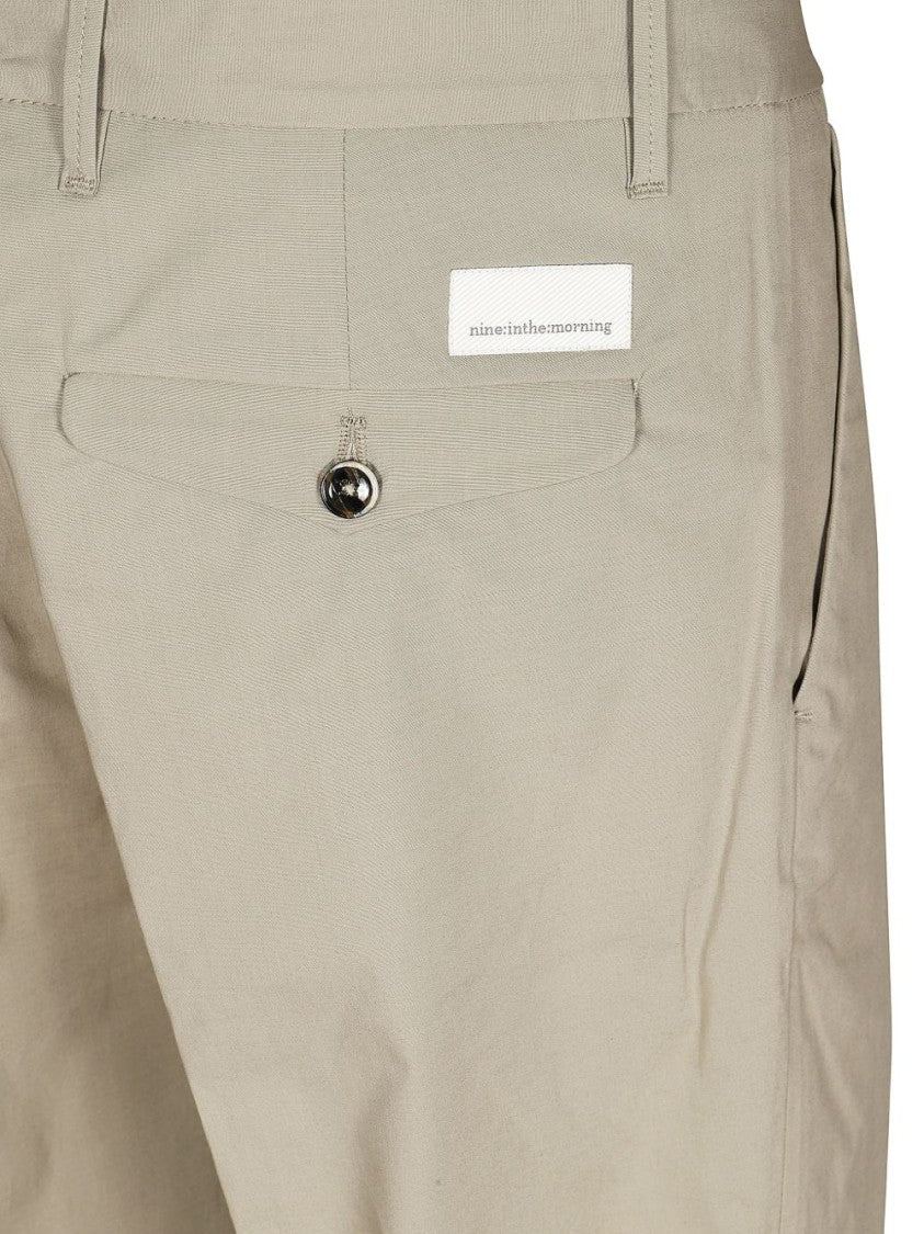 Nine In The Morning Sage Jupiter Flat Front Pants