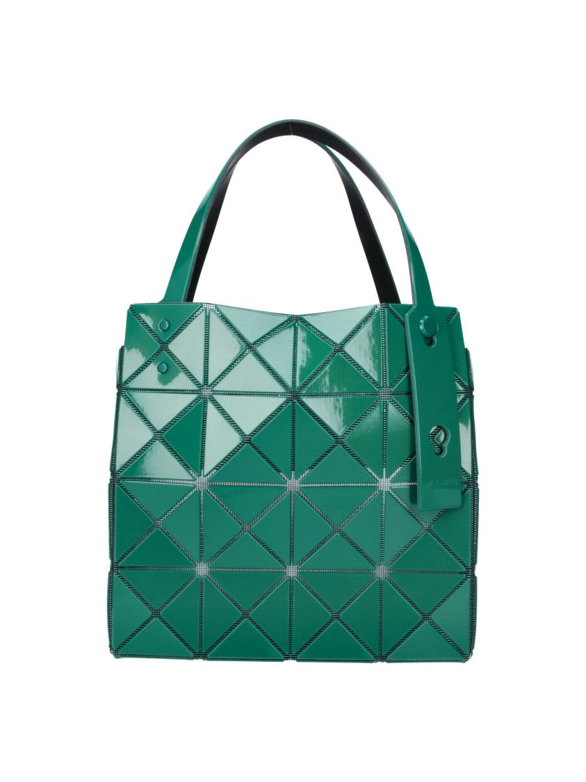 Bao Bao Issey Miyake Green Carat Glossy Pvc Geometric Panel Handbag