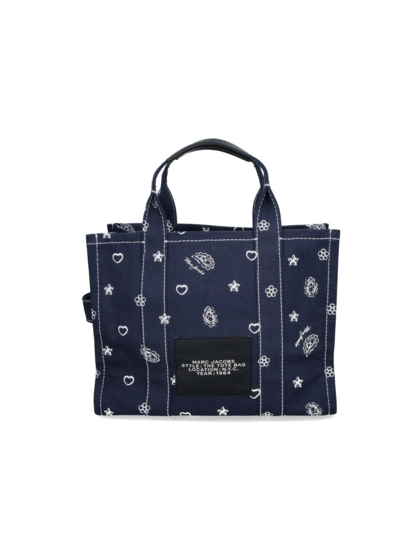 Marc Jacobs Structured Tote Bag With Embroidered Motifs