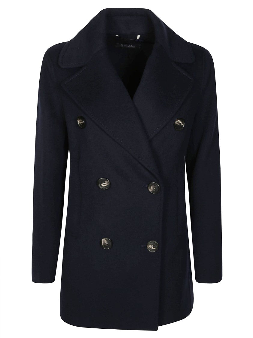Max Mara Double-Breasted Picot Peacoat