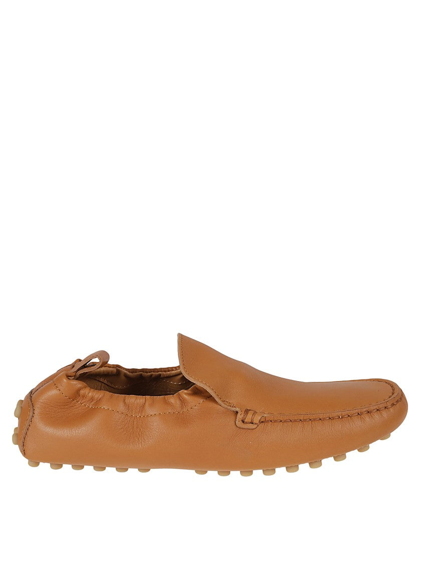 Tod's Slip-On Brown Calfskin Flat Shoes