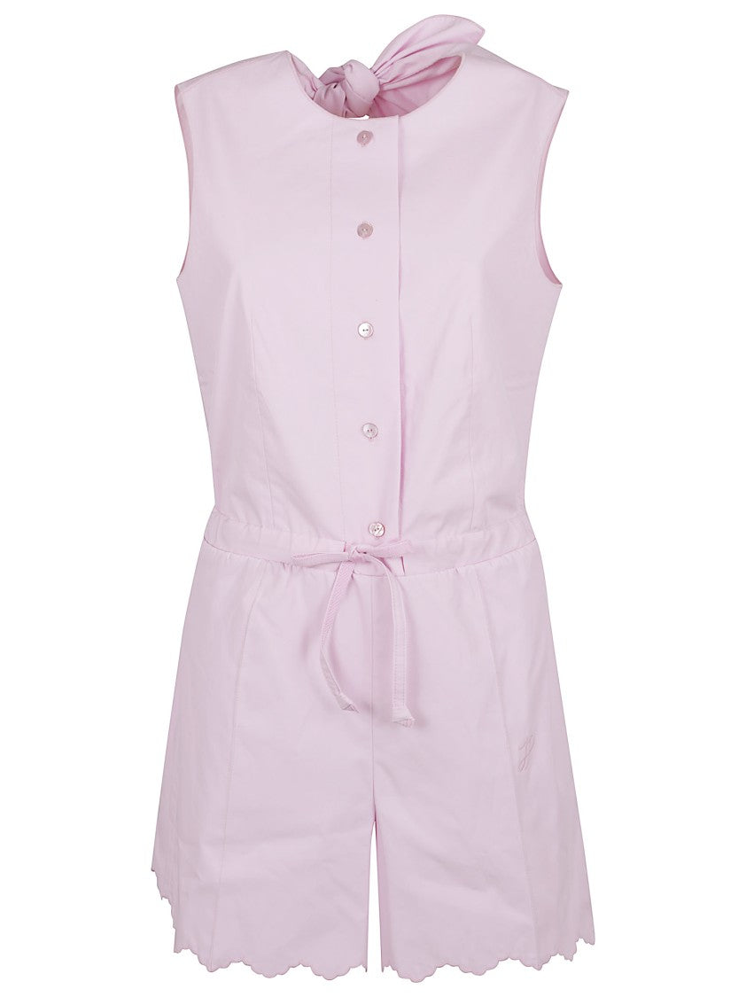 Patou Embroidered Scarf Jumpsuit