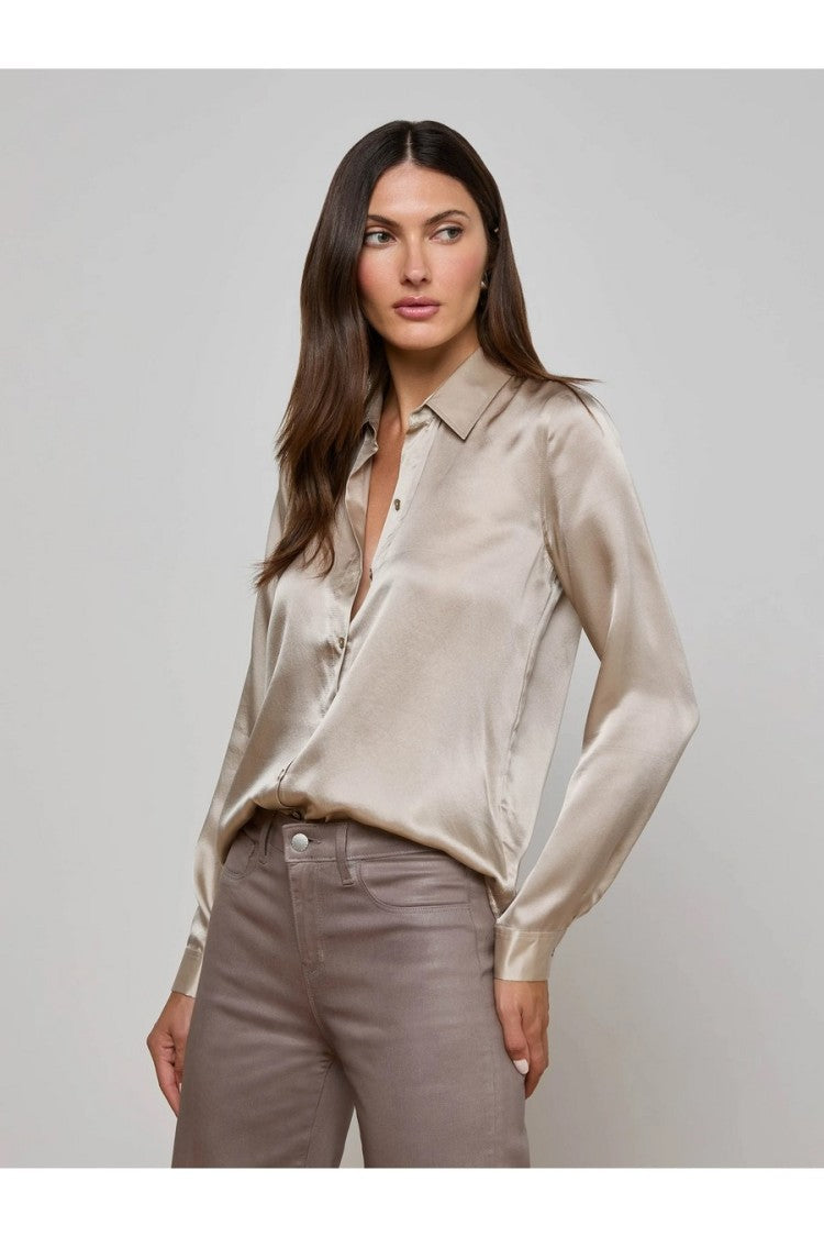 L'agence Grey Cotton Shirt