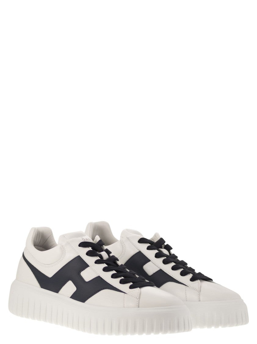 Hogan H-Stripes - Leather Trainers With Side H