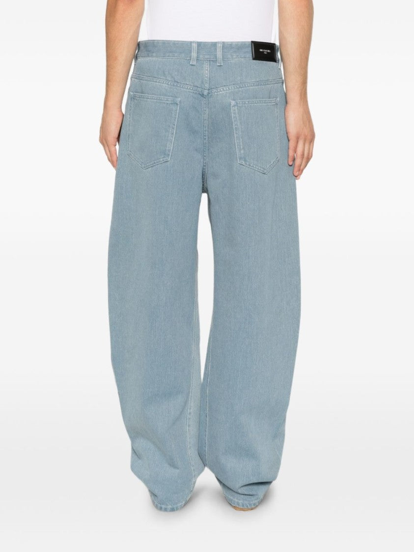 Givenchy Loose Five-Pocket Denim Wide-Leg Pants