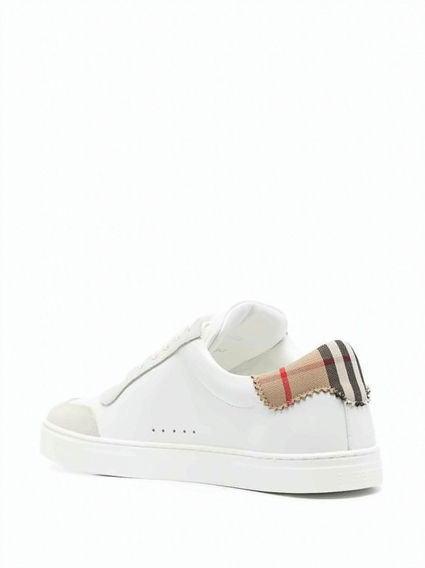 Burberry Low-Top Sneakers With Distinctive Plaid Patch