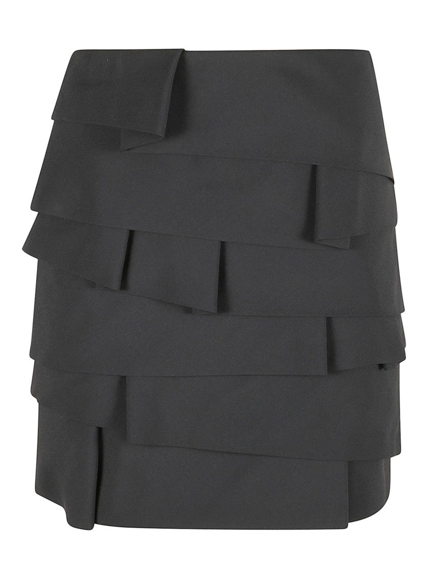 Versace Reverse Satin Fitted Mini Skirt