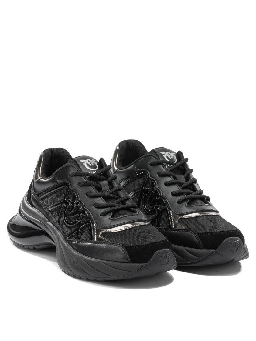 Pinko Modern Black Sneakers With Chunky Sole