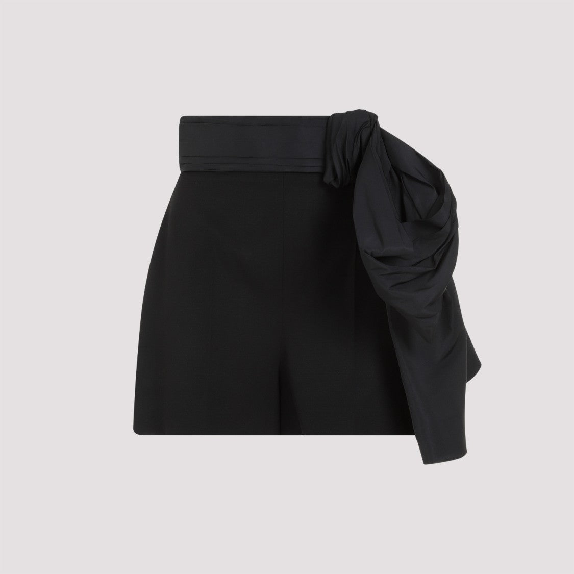Alexander Mcqueen Black Cupro Shorts