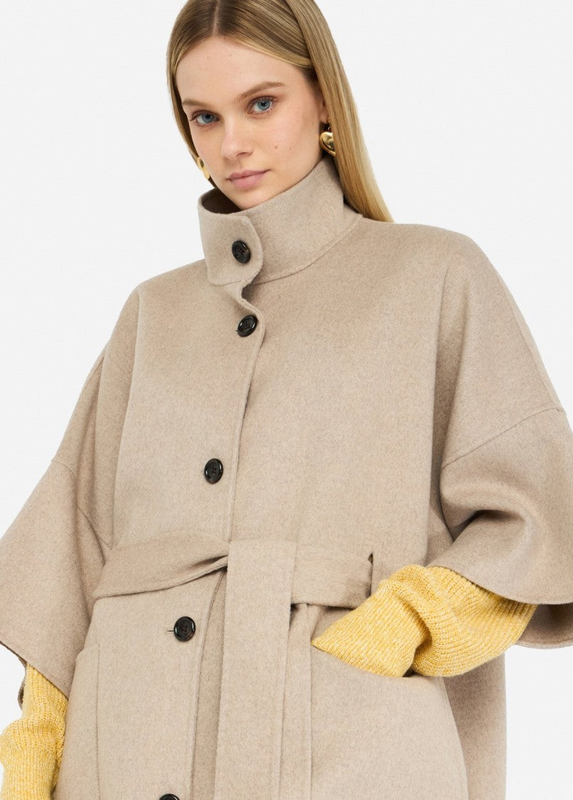 Liu Jo Wool Blend Coat With High Collar