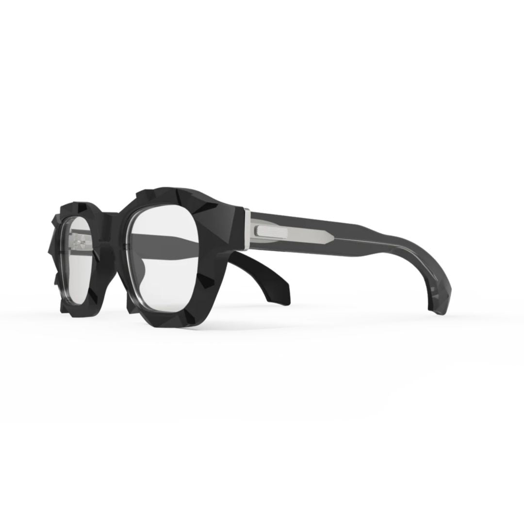 Pugnale L486 V Shine Bold Geometric Acetate Eyeglasses With Faceted Edges