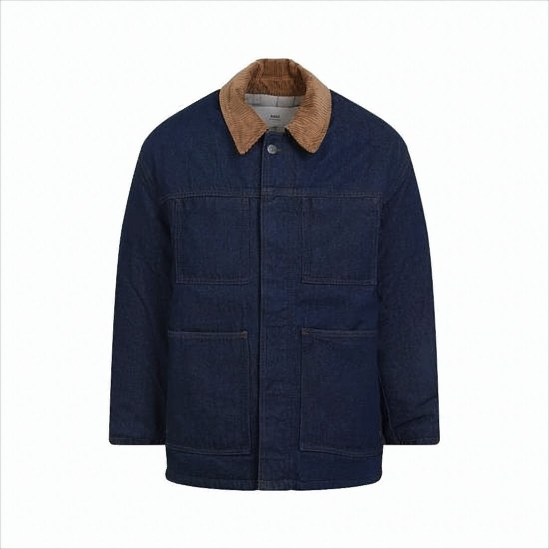 Ami Paris Dark Denim Padded Walker Jacket