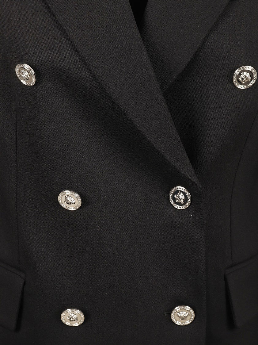 Versace Double-Breasted Black Tailored Jacket