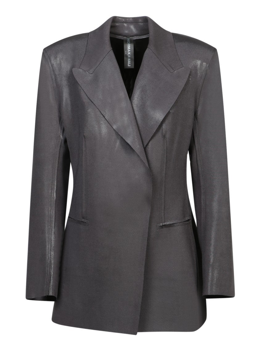 Norma Kamali Grey Blazer Jacket