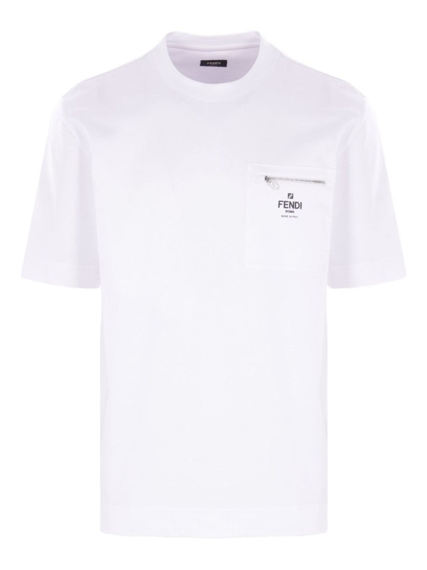 Fendi Logo-Print Cotton T-Shirt
