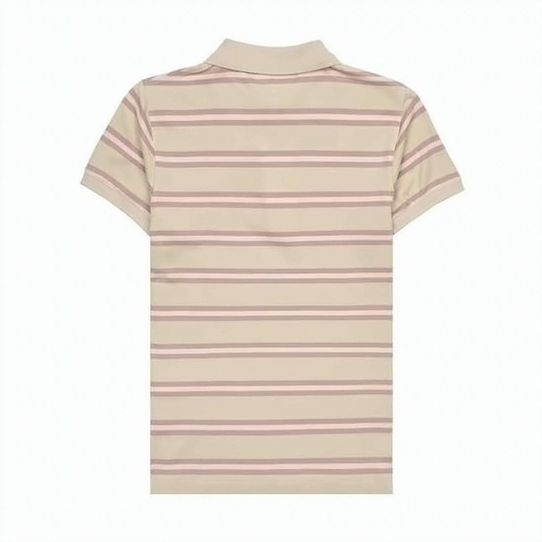 Maison Kitsuné Horizontal Stripe Polo Shirt With Embroidered Fox Logo