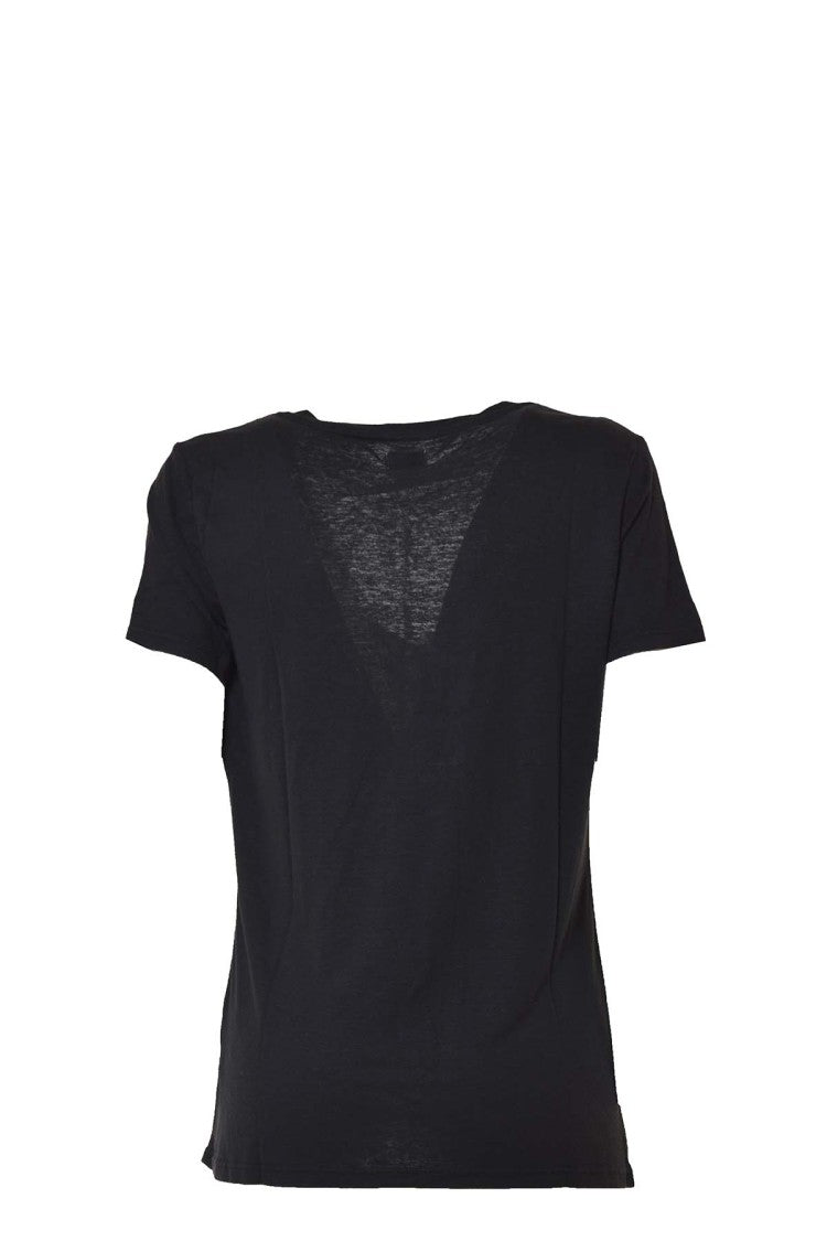L'agence Black Daija V-Neck T-Shirt