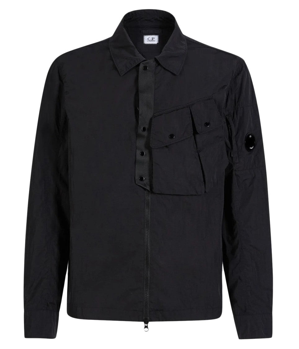 C.P. Company Relaxed-Fit Black Long-Sleeve Shirt With Button-Up Design