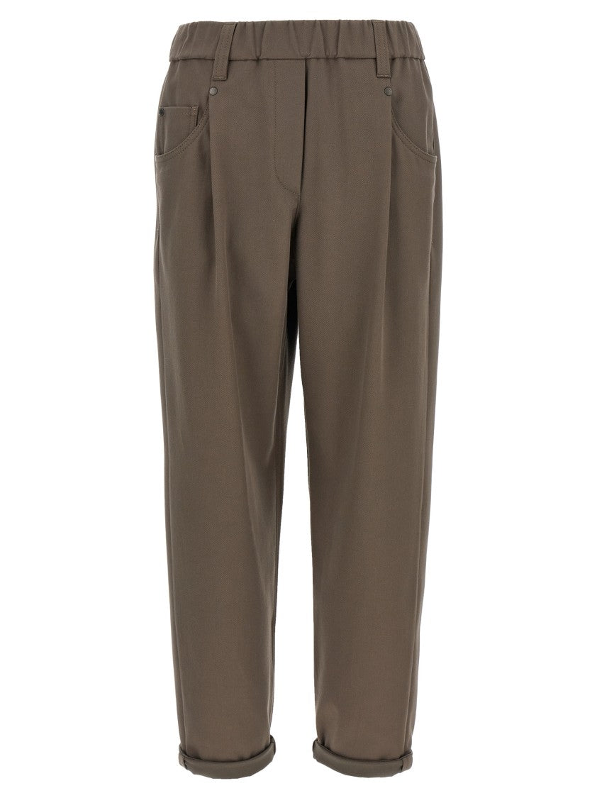 Brunello Cucinelli Shiny Bartack Pants