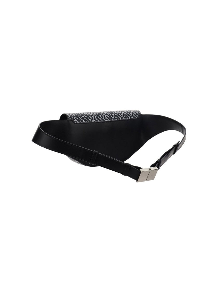 Burberry Polished Black Calf Grain Leather Bag