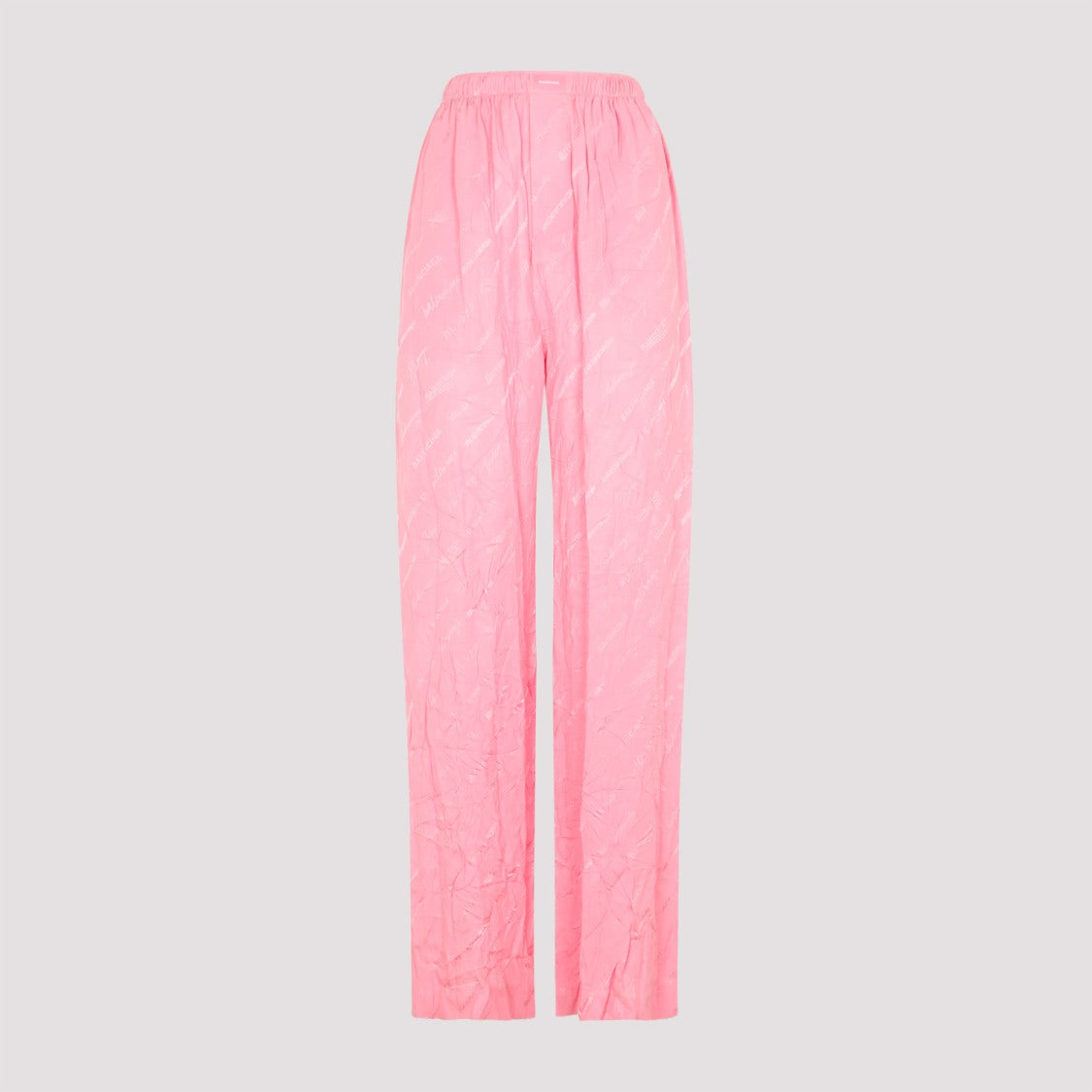 Balenciaga Pink Silk Logoed Pants