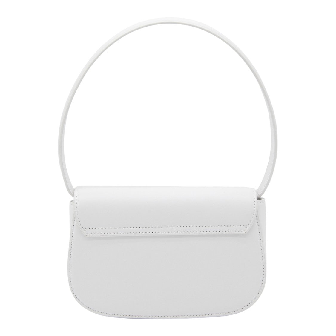 Diesel Structured White Handbag With Oversized Logo Emblem