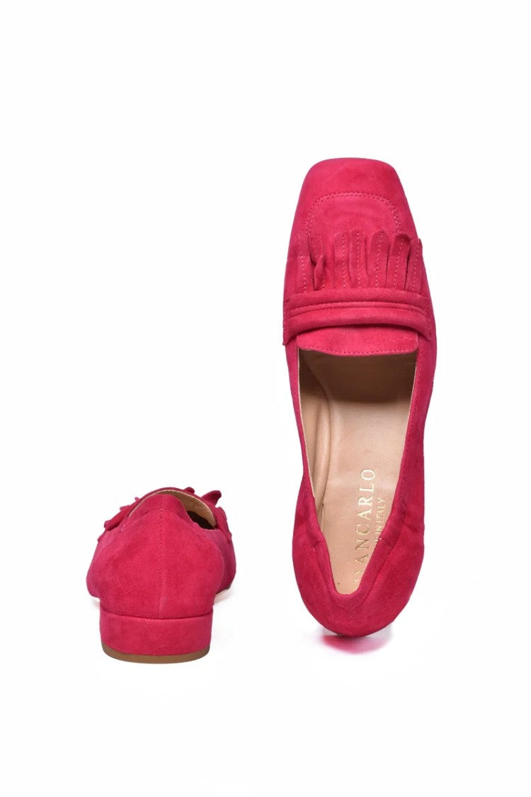 Giancarlo Abbigliamento Suede Loafer - Fuchsia
