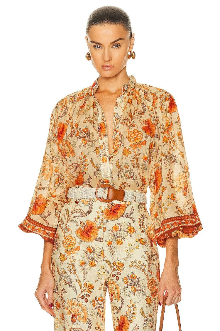 Zimmermann Junie Floral-Print Blouse