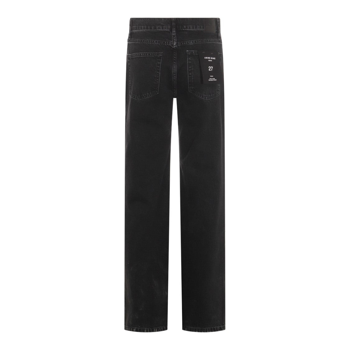 Anine Bing Straight-Leg Black Cotton Denim Jeans