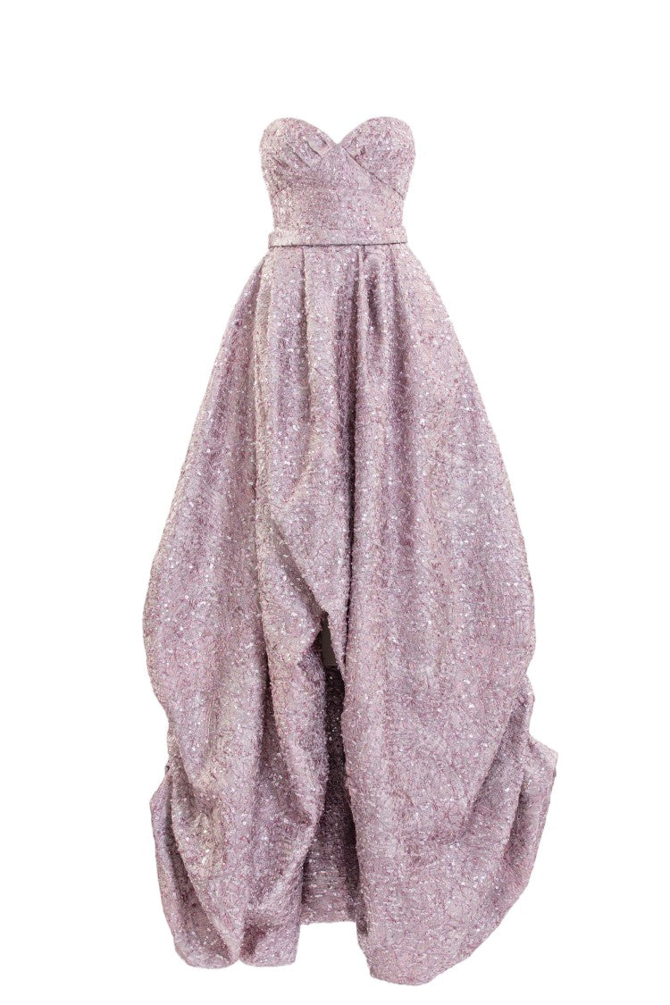 Saiid Kobeisy Brocade High-Low Dress