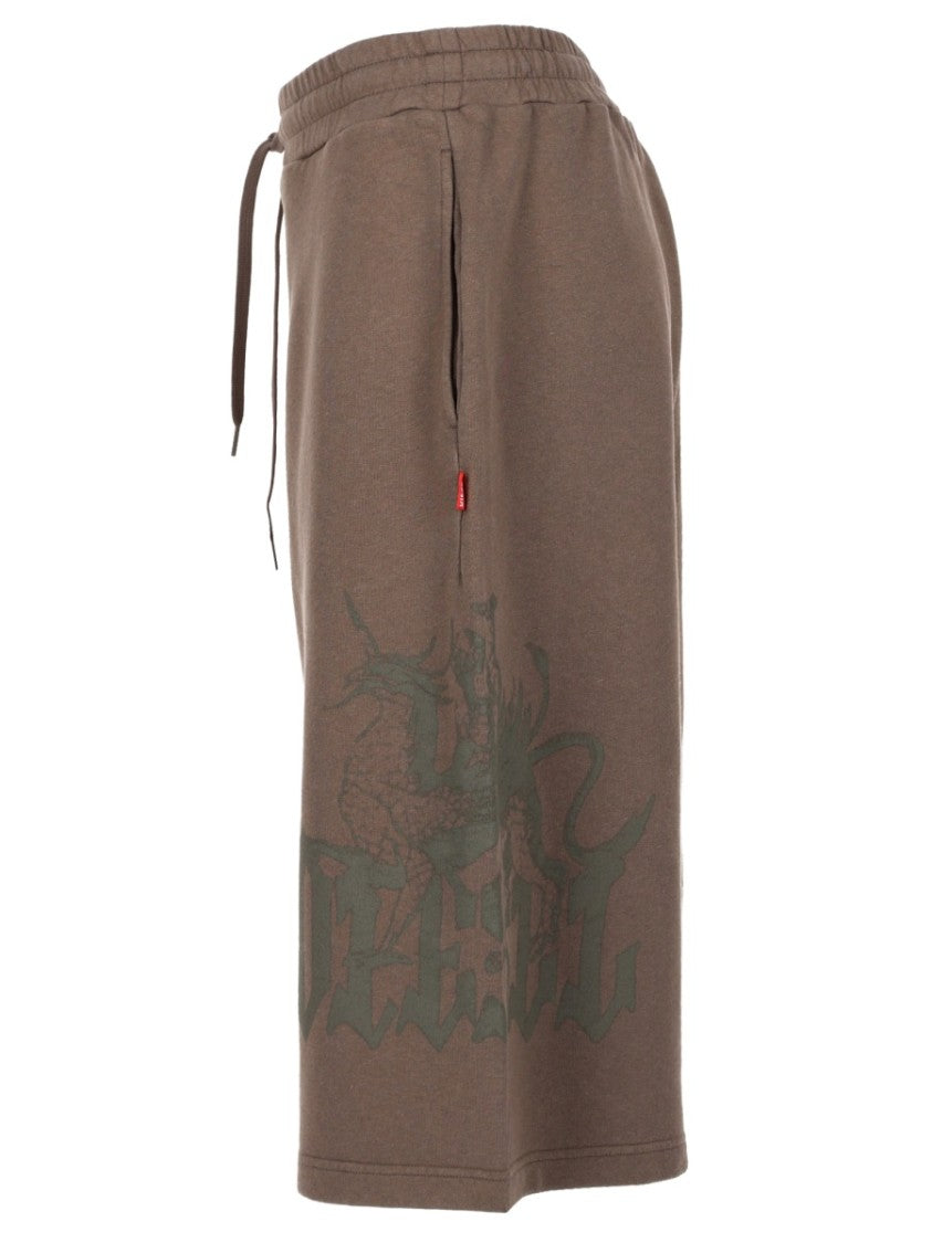 Diesel P-From Cotton Hemp Relaxed Shorts